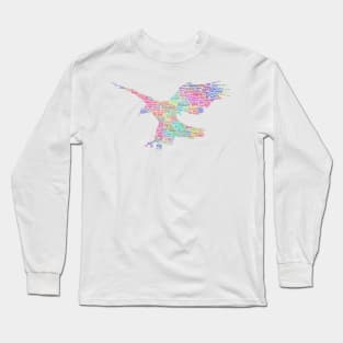 Eagle Bird Free Wildlife Text Word Cloud Long Sleeve T-Shirt